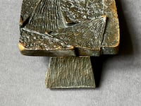 Image 3 of Bronze Push-Pull Handle with Abstract Design, 20th Century
