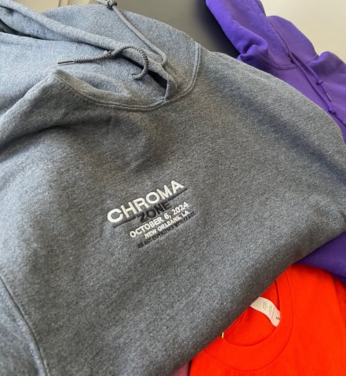 Image of grey CHROMA  ZONE hoodie