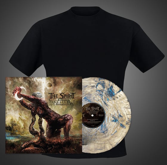 Image of Bundle -"Songs Against Humanity" Vinyl (trifold) Clear with Iridescent Blue + A shirt of your choice