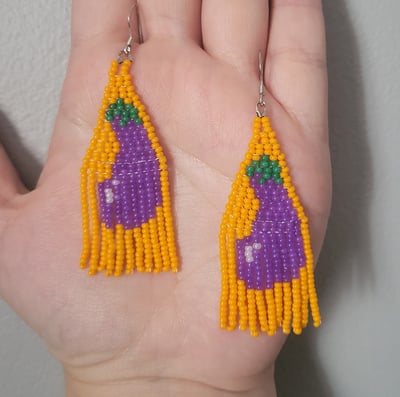 Image of Eggplant Earrings