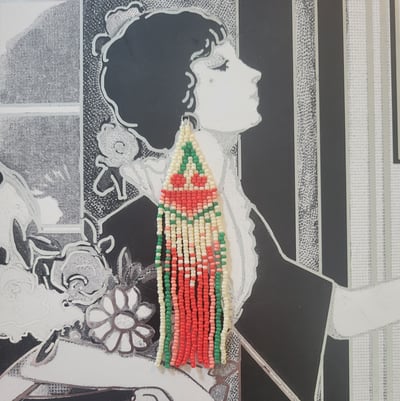 Image of Cherry Fringe Earrings