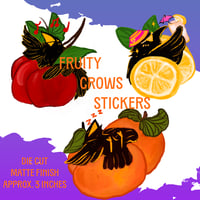 Image 3 of FRUITY CROWS STICKER SET 