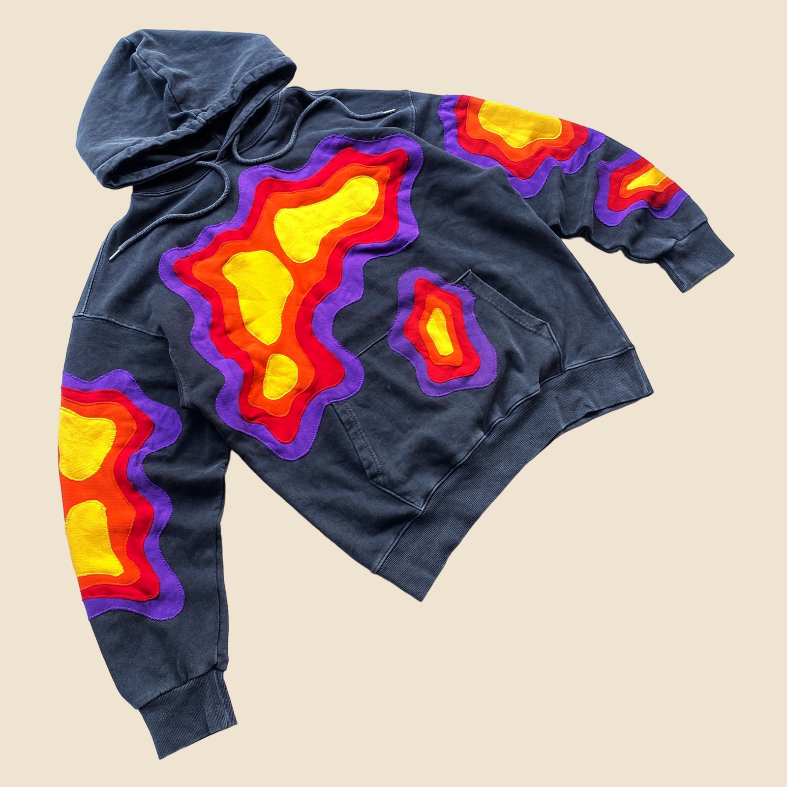 REWORKED THERMAL WASHED HOODIE SIZE XL | konkrite market