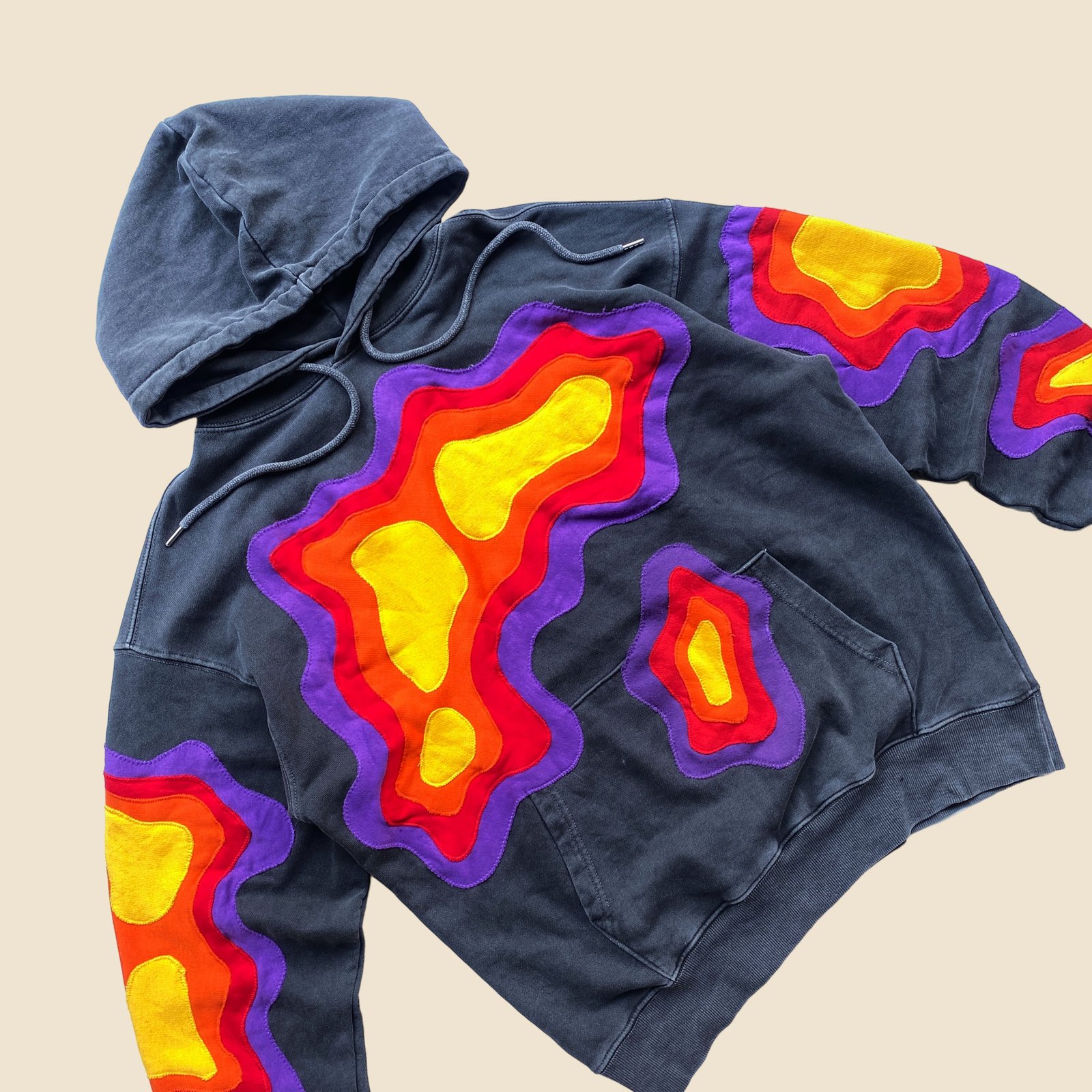 REWORKED THERMAL WASHED HOODIE SIZE XL | konkrite market