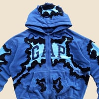 Image 2 of REWORKED GAP CRACKED ZIPHOODIE SIZE XL