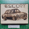 1970's Ford Escort Wood Burn Art