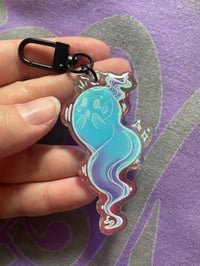 Image 3 of Ghost BOOty Rainbow Acrylic Keychain