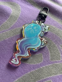 Image 2 of Ghost BOOty Rainbow Acrylic Keychain