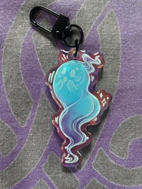 Image 1 of Ghost BOOty Rainbow Acrylic Keychain