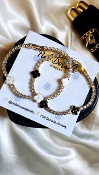 Image 1 of Clover Cz Bracelet 