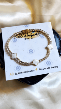 Image 2 of Clover Cz Bracelet 