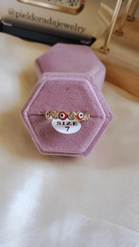Image 1 of Red Evil Eye Ring 