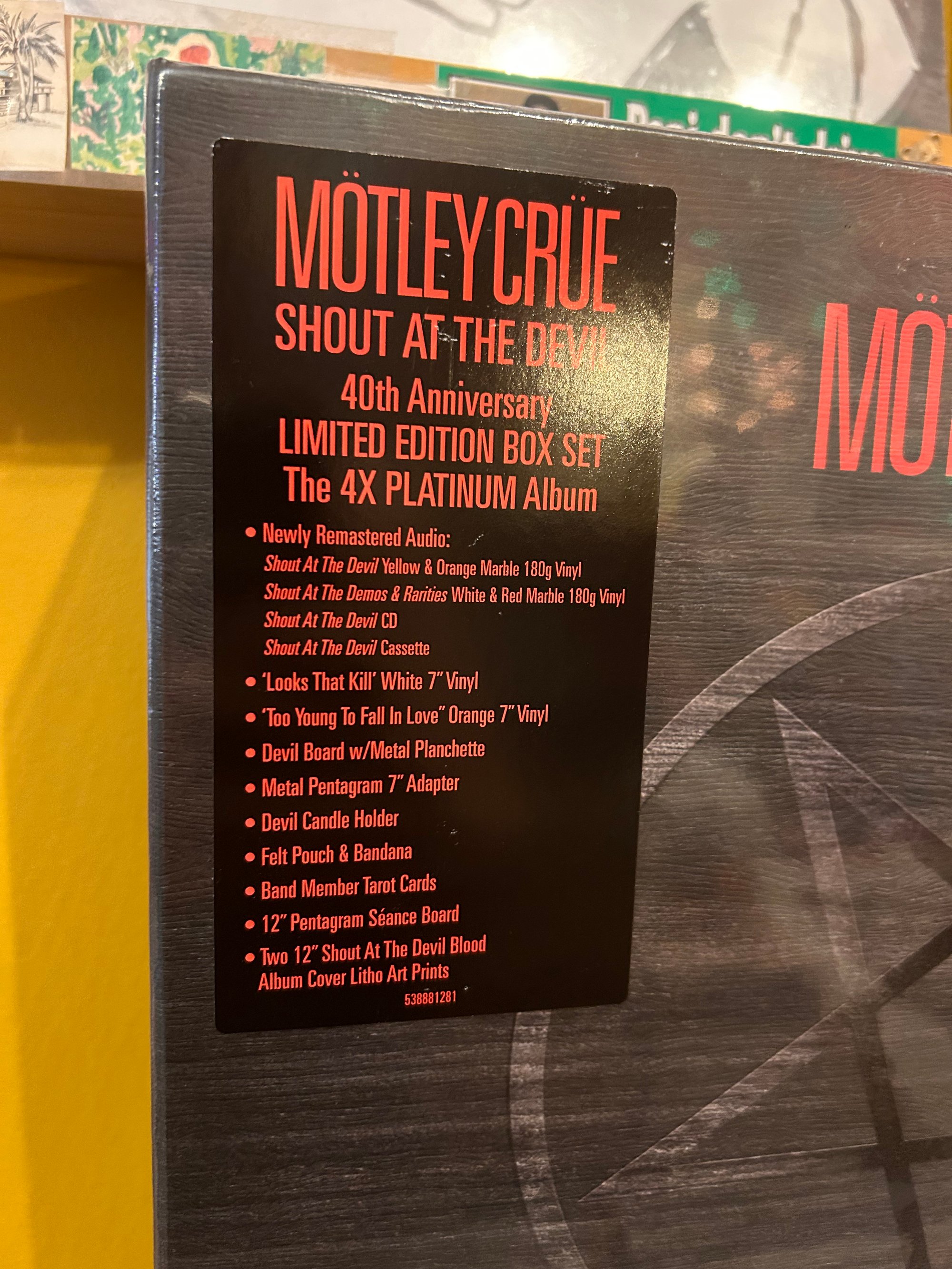 Motley Crue SHOUT AT THE DEVIL 40TH ANNIVERSARY LIMITED Motley Crue SHOUT AT THE DEVIL 40TH ANNIVERSARY LIMITED