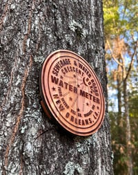 Image 3 of NOLA Water Meter Cedar wood sign