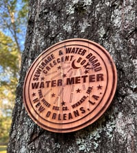 Image 2 of NOLA Water Meter Cedar wood sign