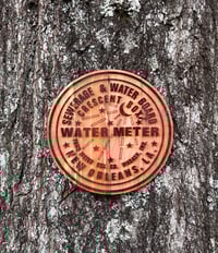 Image 4 of NOLA Water Meter Cedar wood sign