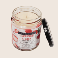 Image 3 of STRAWBERRIES & CREAM SCENTED CANDLE