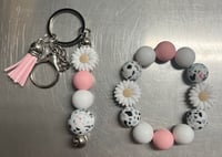 White Flower With Terrazzo Print