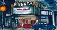 Marquee of Liberty Theater in Astoria Or