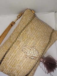 Image 3 of Cross body Straw Bag Small 