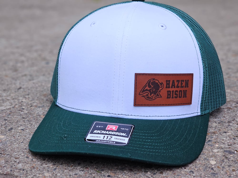 Hazen Bison Side Leather Patch R112 Hat