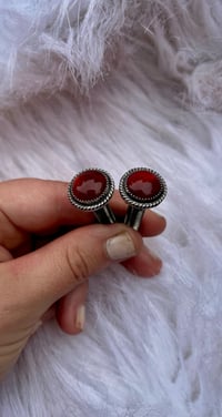 Image 2 of Red Carnelian License Plate Bolts