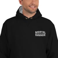 Image 2 of Mortal Savage Equals One - Black Champion Hoodie