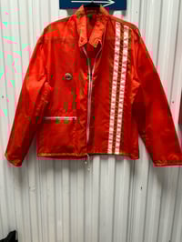 Image 1 of VINTAGE ORANGE WINDBREAKER US BOMBS PIN OG