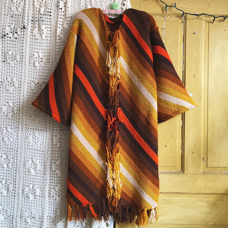 Image of Retro Diagnonal Granny Sweater