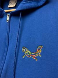 Image 3 of BLUE LIZARD ZIP HOODIE