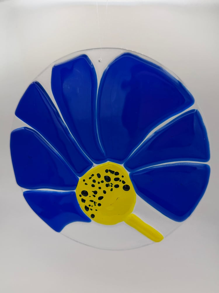Image of Mid-Century Modern Fused Glass Flower