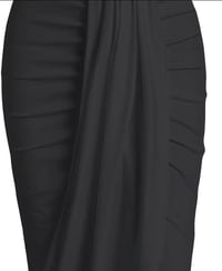 Image 2 of BLACK•Bodycon Draped Skirt👗