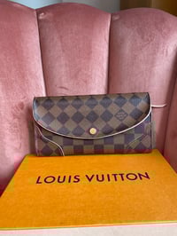 Image 1 of Louis Vuitton Damier Ebene Portefeuille Caissa Rose Ballerine Wallet
