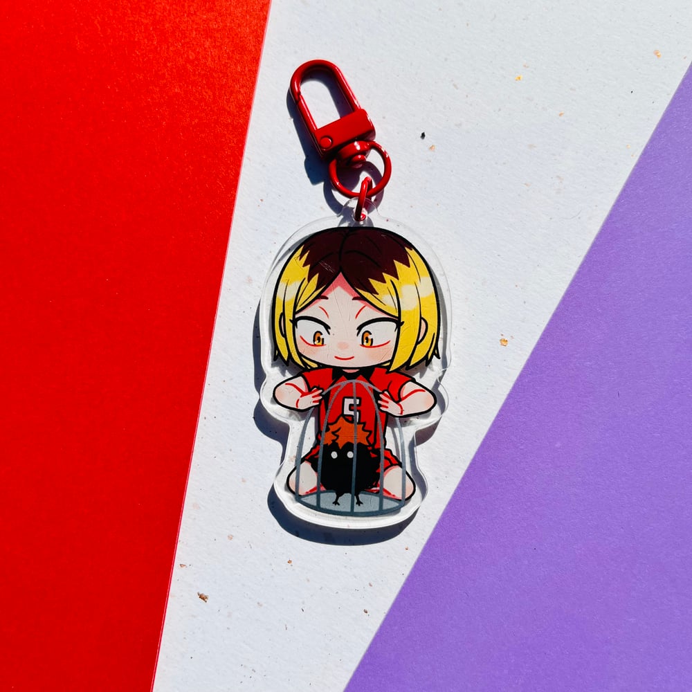 Kenma with cage keychain