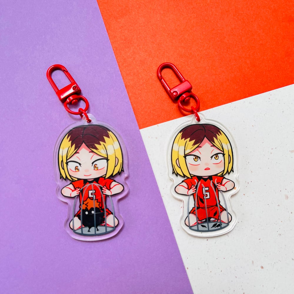 Kenma with cage keychain