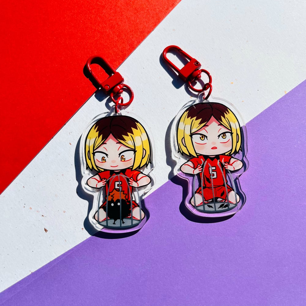 Kenma with cage keychain