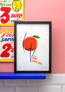 Image of "The Big Orange" limited homemade art print