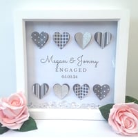 Image 3 of Personalised Engagement Frame, Engagement Gift, Engagement LED Frame, Engagement Box Frame