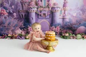 Image of Purple Princess Castle Cake smash