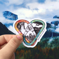 Image 1 of Climbing Heart - transparent sticker