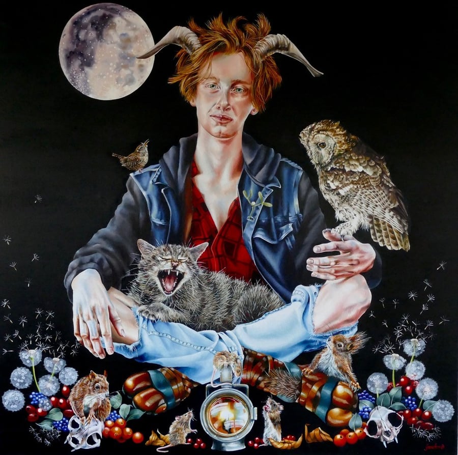 Image of JANE FORD - 'I AM THAT MERRY WANDERER OF THE NIGHT' - OIL ON CANVAS