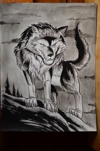 Wolf #3 (Original - Ink On Arches - 2024)