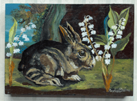 Image 1 of Rabbit and Lily of the Valley by Raphael Balme