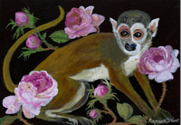 Image 2 of Monkey and Roses by Raphael Balme