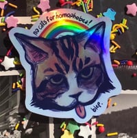 Image 1 of No Cats for Homophobes! Sticker 