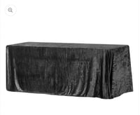 Black velvet Rectangular  Table cloth
