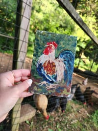 Image 2 of Proud Rooster -Plein Air Acrylic Painting 