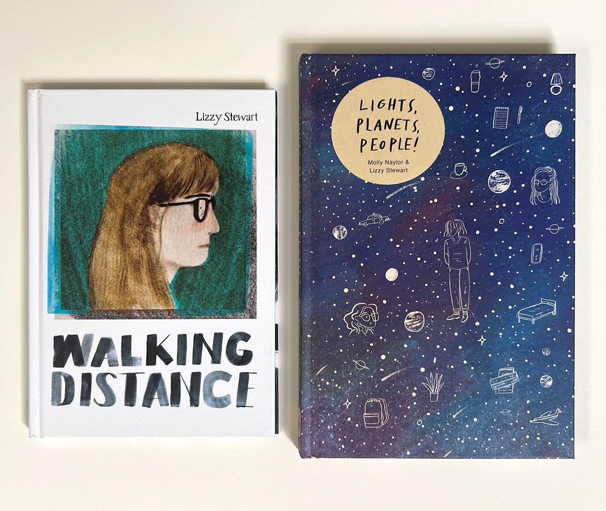 Lizzy Steward Hardcover Bundle - Walking Distance + Lights, Planets, People!