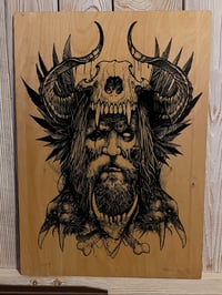 Image 1 of ODIN- WOODEN PRINT LAST ONE-SUPER RARE