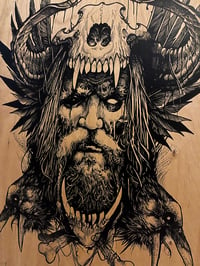 Image 2 of ODIN- WOODEN PRINT LAST ONE-SUPER RARE